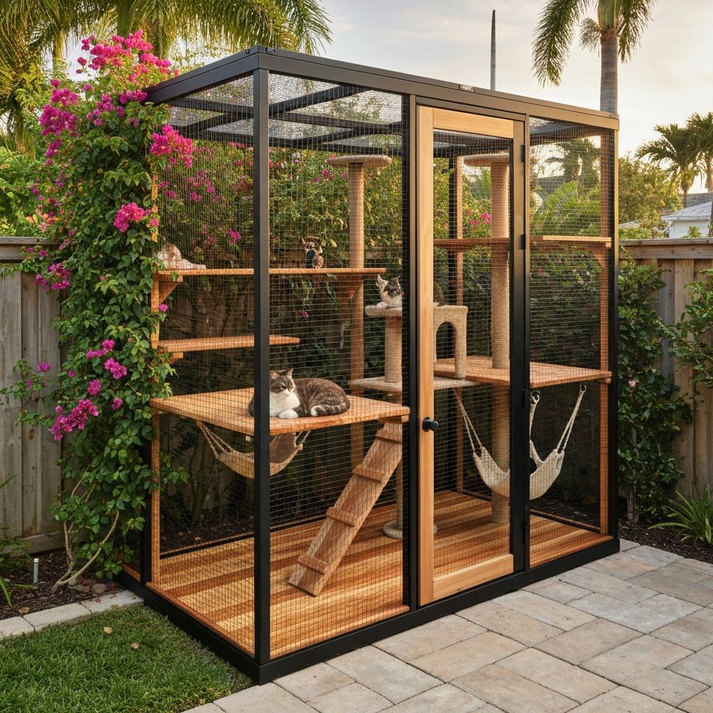 Multi-Level Cat Enclosure — Miami Beach